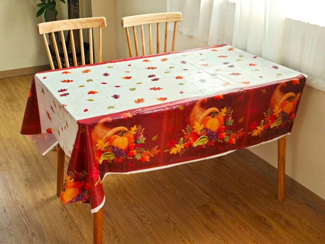 Printed Rectangular Plastic Table Cover,MY SHOP,Printed Rectangular Plastic Table Cover