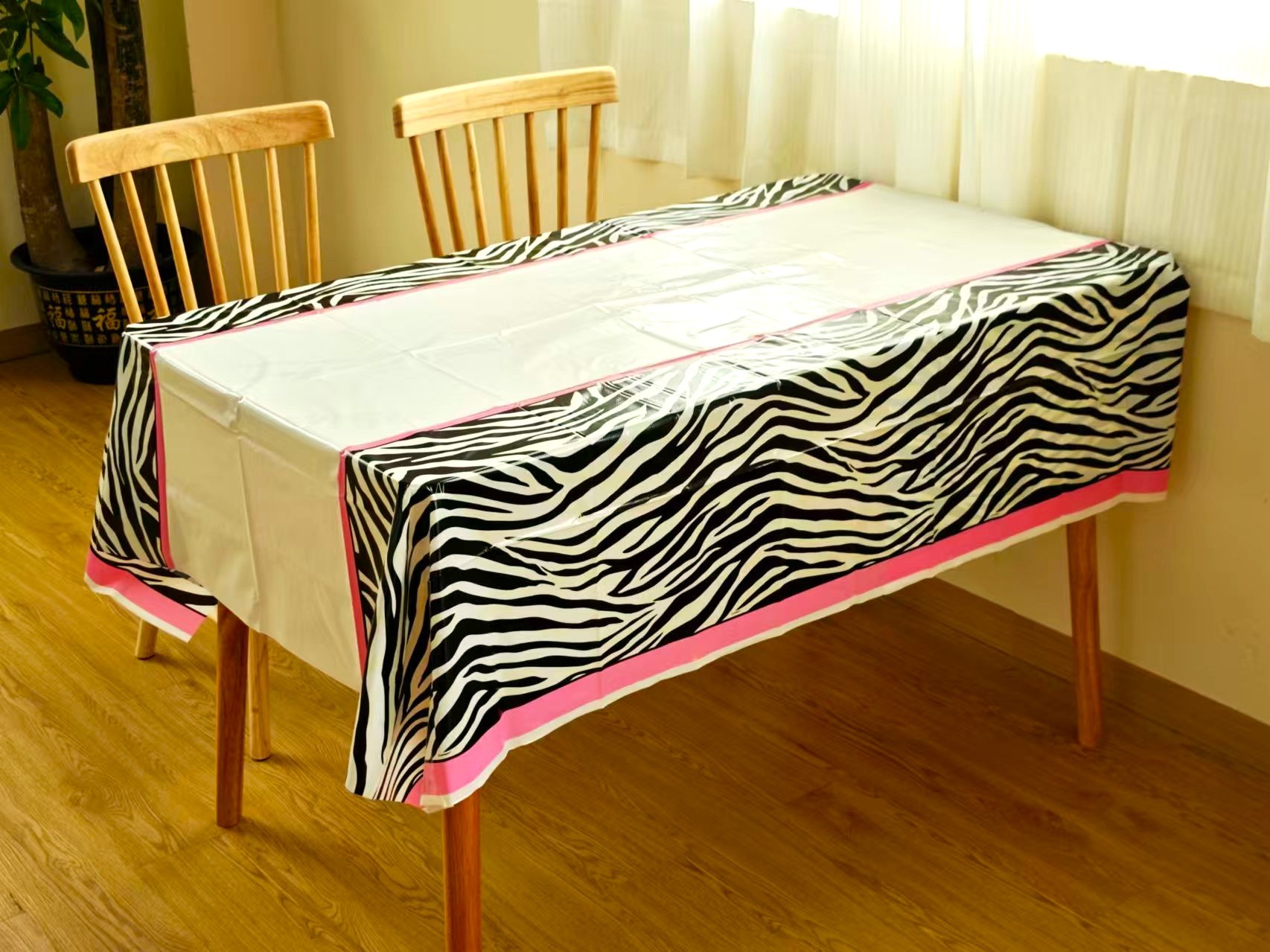 Printed Rectangular Plastic Table Cover,MY SHOP,Printed Rectangular Plastic Table Cover