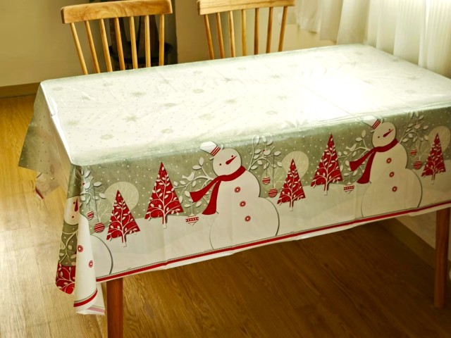 Printed Rectangular Plastic Table Cover,MY SHOP,Printed Rectangular Plastic Table Cover