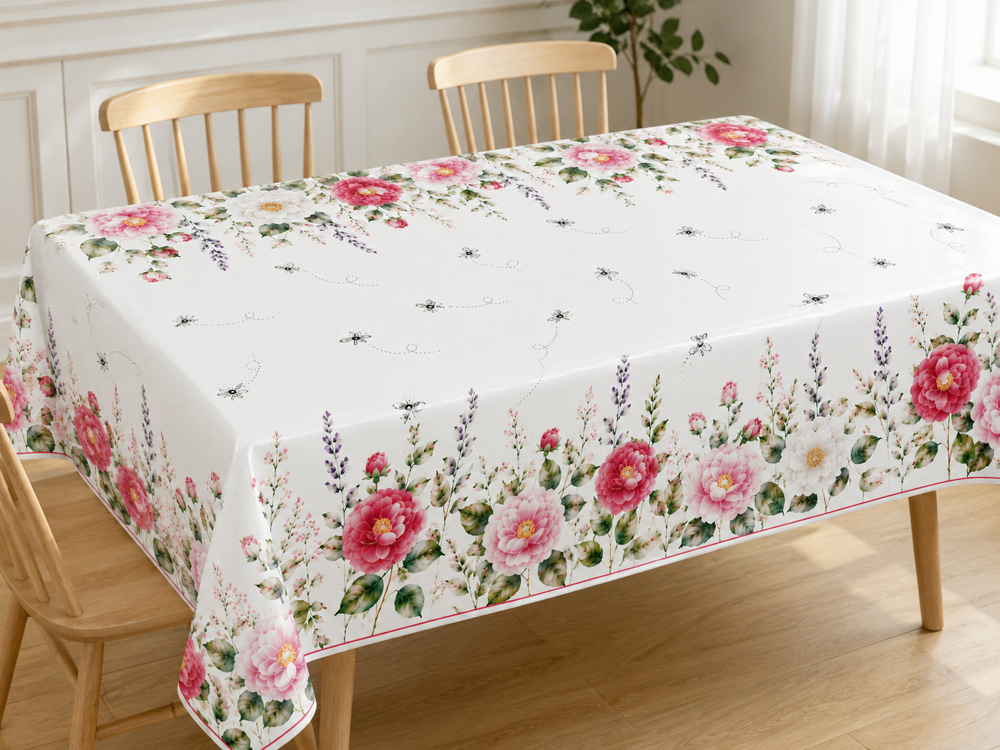 Printed Scented Rectangular Plastic Table Cover,MY SHOP,Printed Scented Rectangular Plastic Table Cover