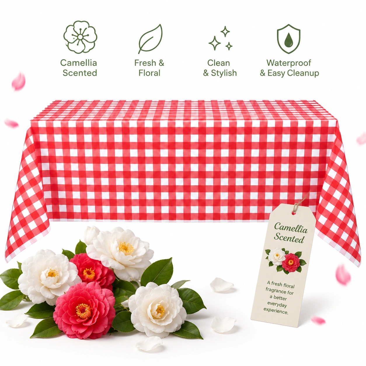 Printed Scented Rectangular Plastic Table Cover
