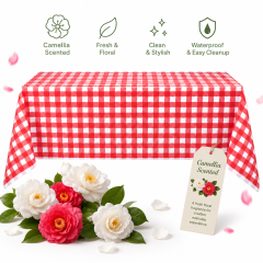 Printed Scented Rectangular Plastic Table Cover,MY SHOP,Printed Scented Rectangular Plastic Table Cover