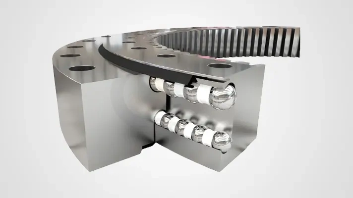 DOULE ROW DIFFERENT BALL DIAMETER SLEWING BEARING