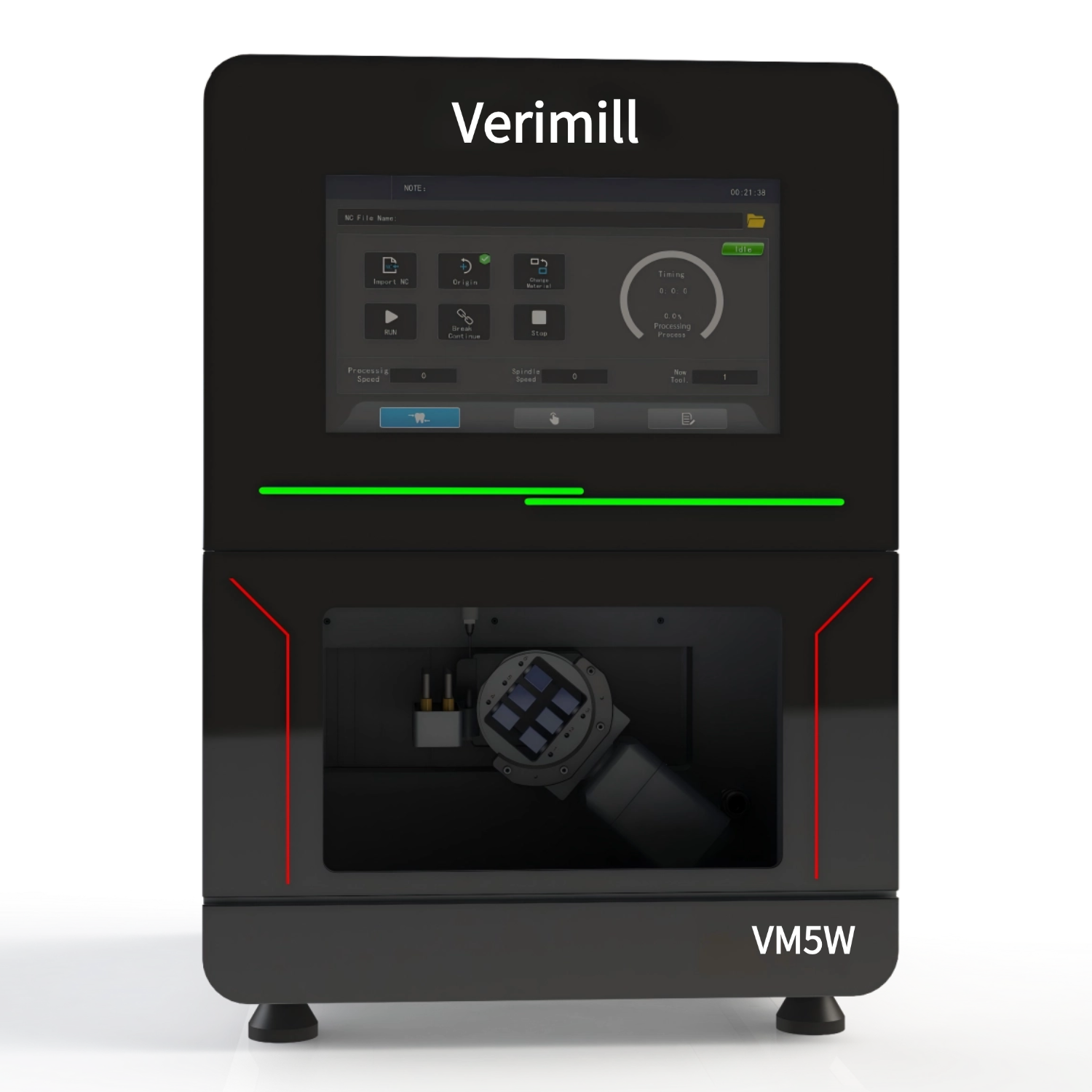 VM5W 5-Axis Dental Wet Milling Machine for Glass Ceramic Blocks and Pre-Milled Titanium Columns,Verimill,VM5W 5-Axis Dental Wet Milling Machine for Glass Ceramic Blocks and Pre-Milled Titanium Columns