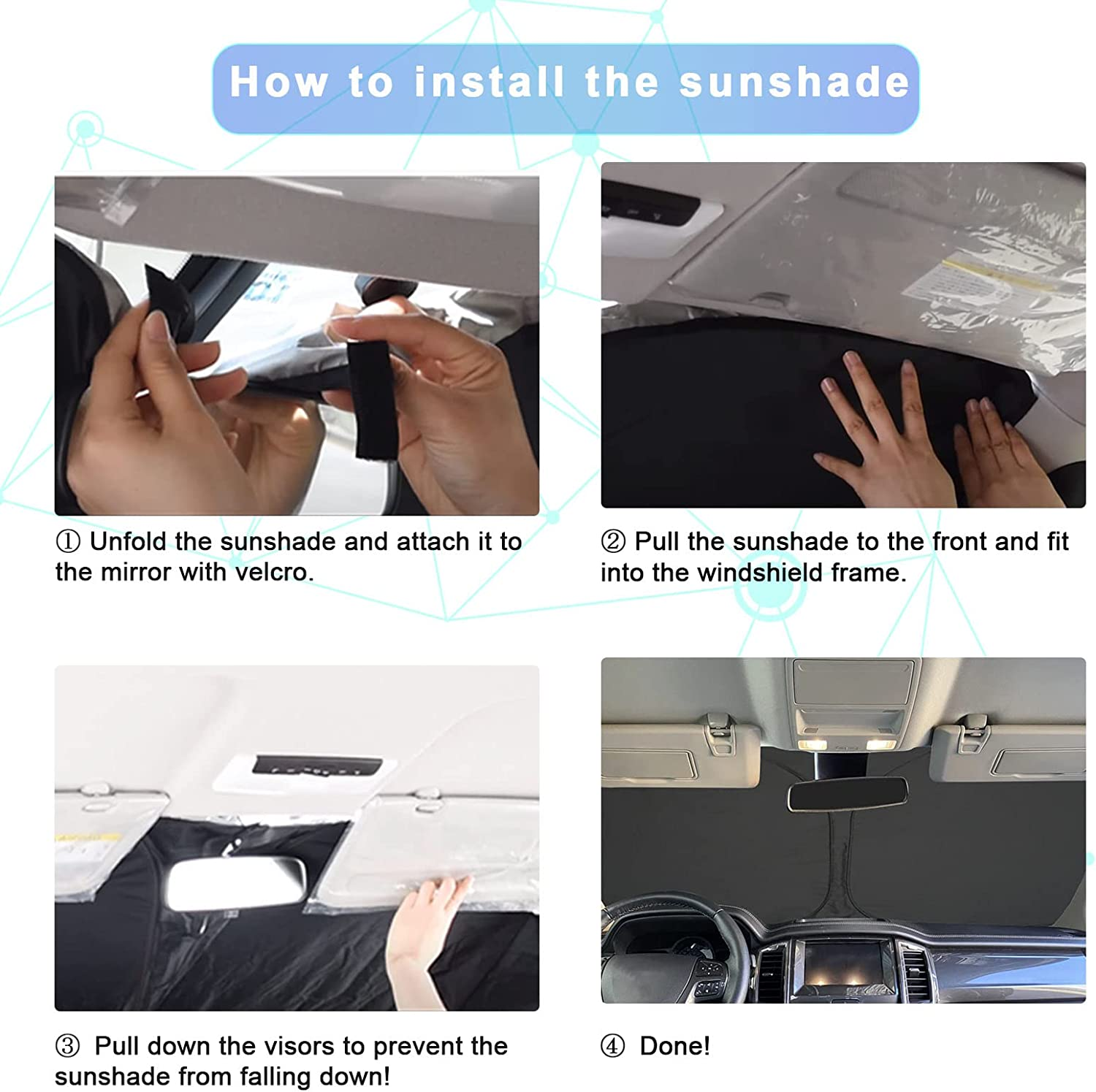 Front Windshield Sunshade,MY SHOP,Front Windshield Sunshade