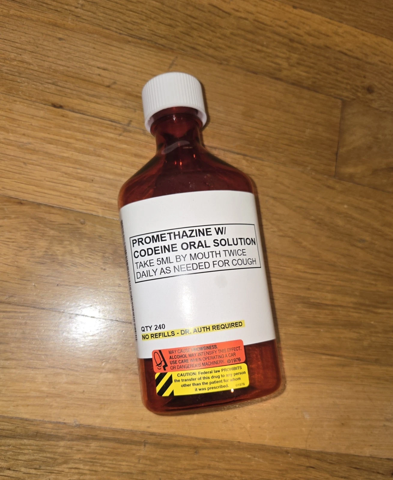 8oz Amber Graduated Syrup Bottle Child Resistant READ DESCRIPTION Lean Label