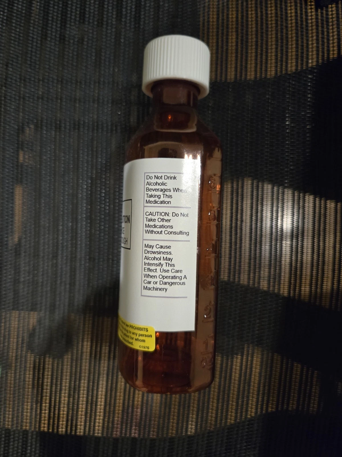 8oz Amber Graduated Syrup Bottle Child Resistant READ DESCRIPTION Lean Label