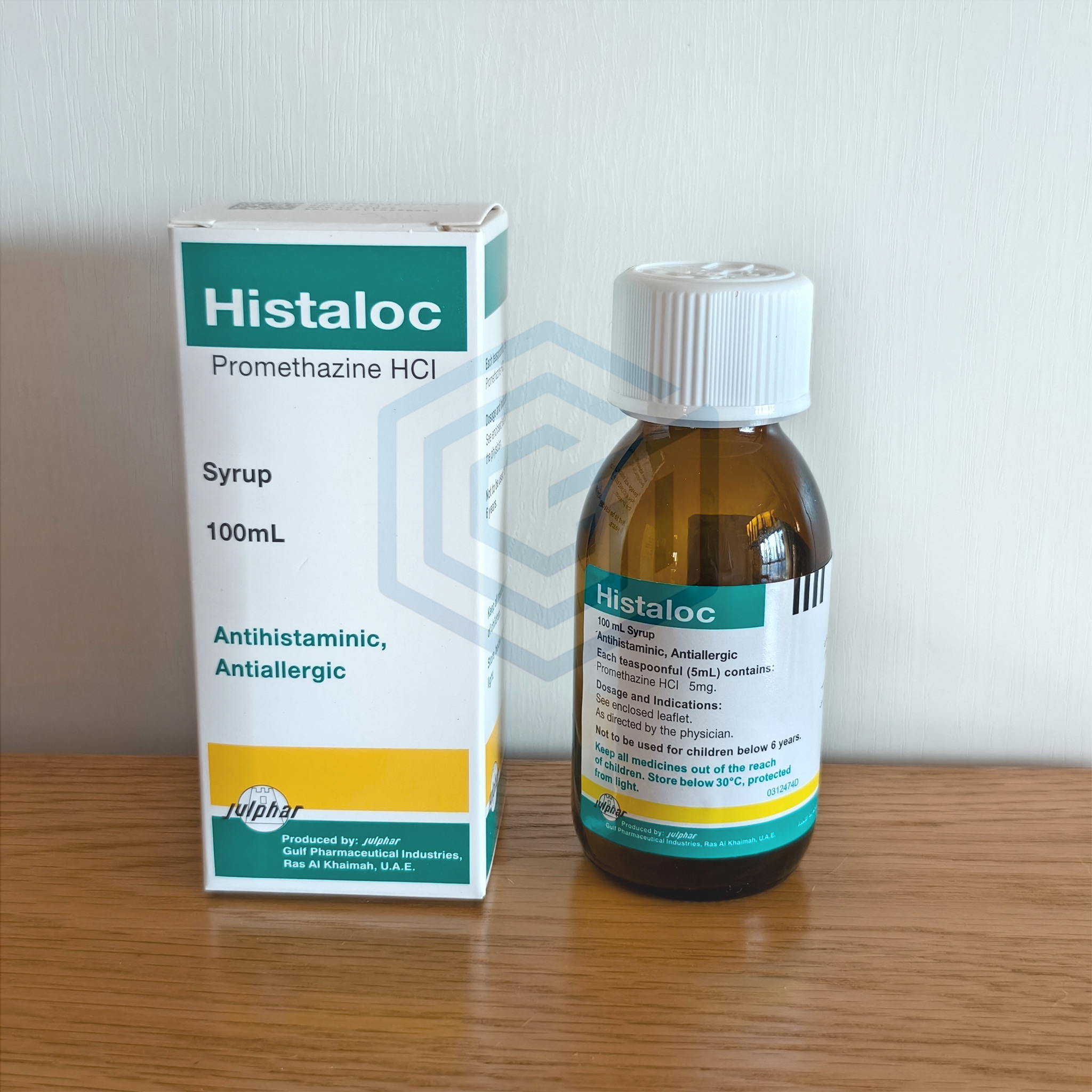 100ml Empty Histaloc Promethazine Hci Glass Bottle With Label ,Box,Specification