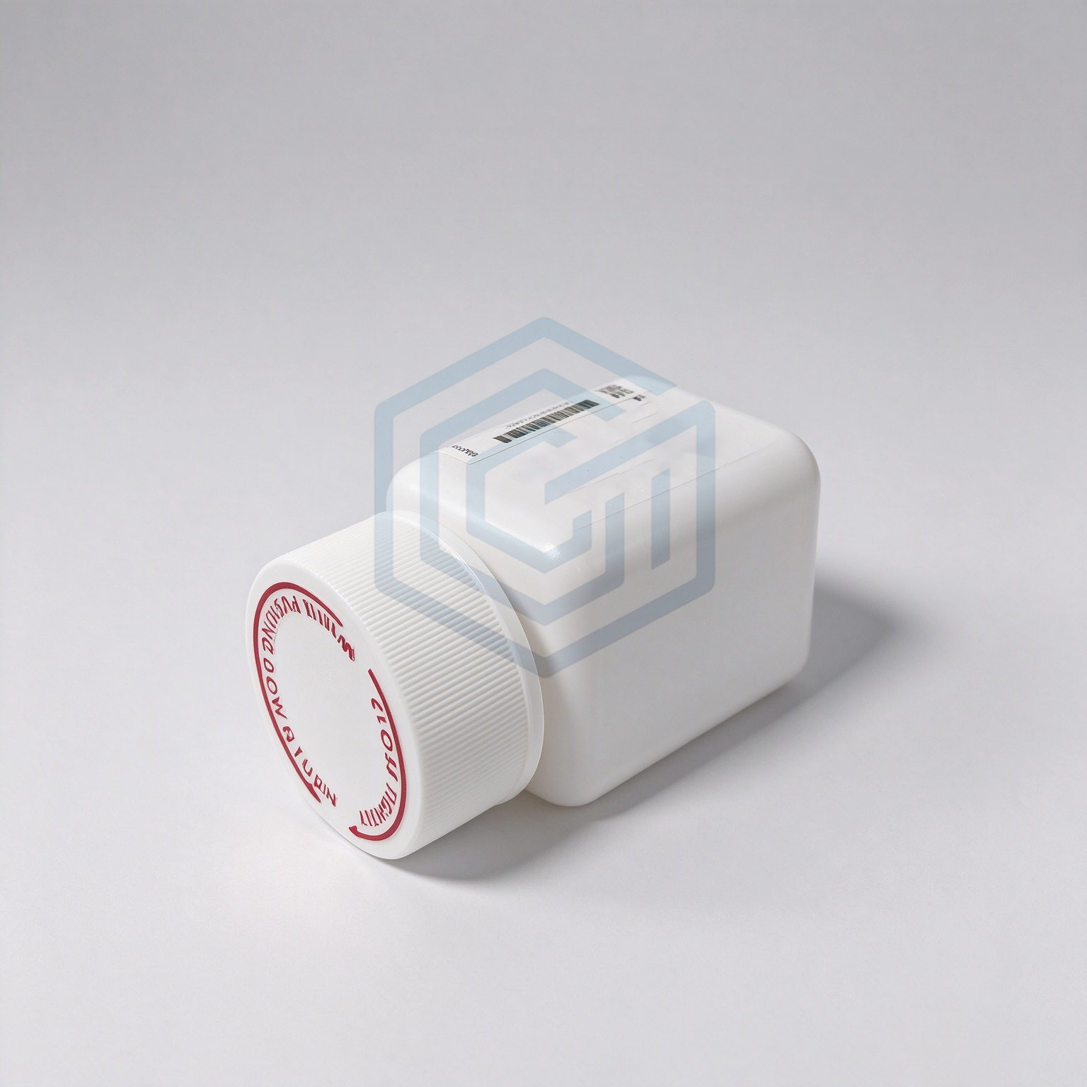 In Stock Peachtree Memorial Empty White Color HDPE Square Plastic Bottles with OXYContin Labels and CRC Lid