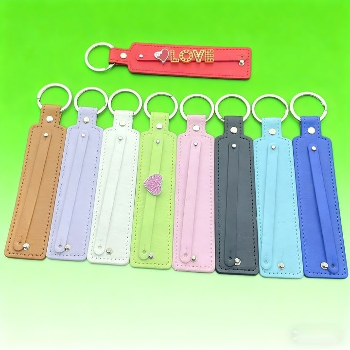 Wholesale Faux Leather Keychain Charms, DIY Bag Pendant Key Ring Jewelry