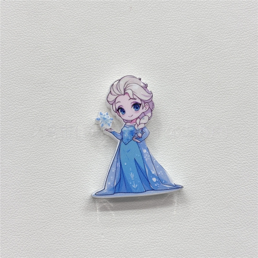 Double Sided Carved Princess Print Beads, Vertical Hole Beads for Pen Making & DIY Jewelry