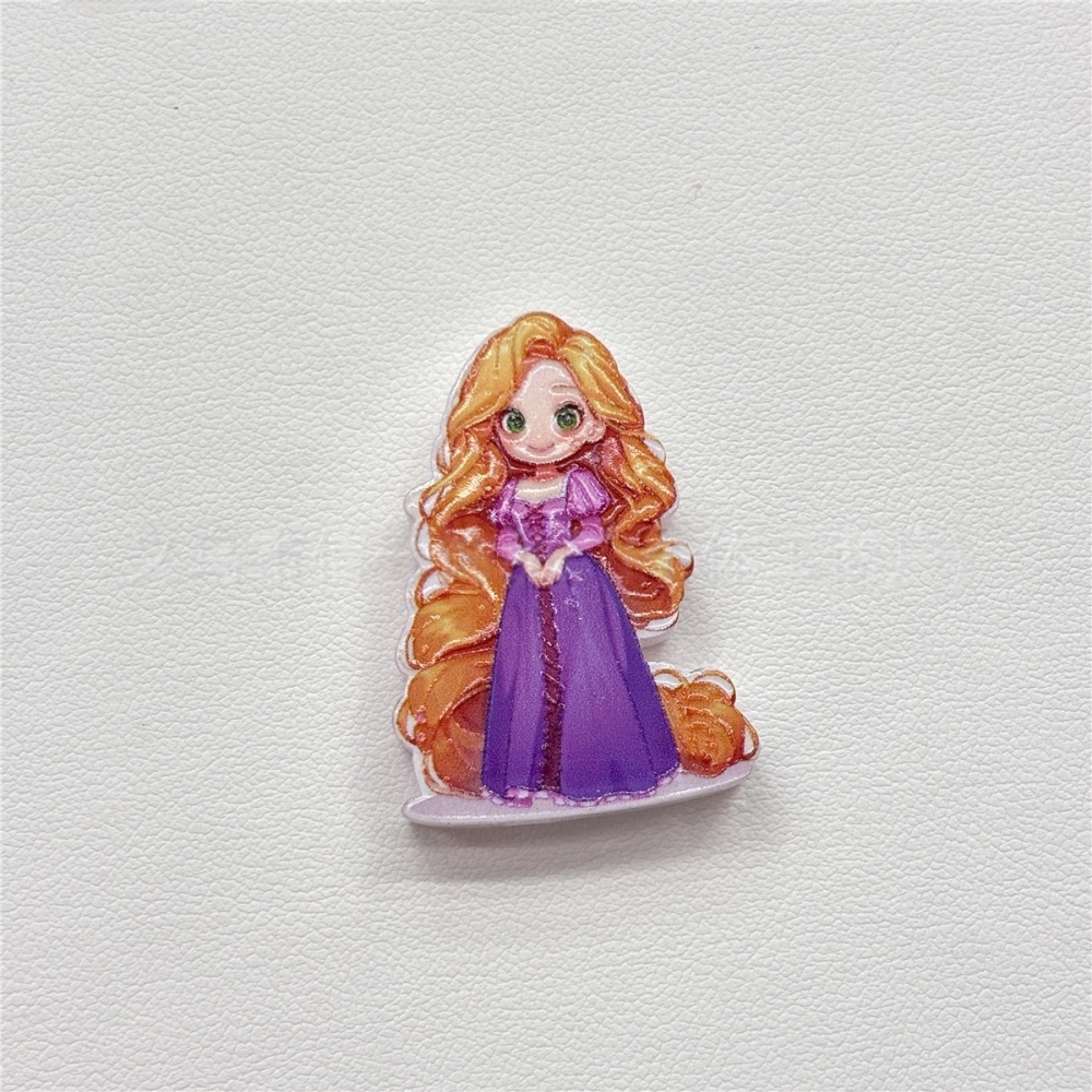 Double Sided Carved Princess Print Beads, Vertical Hole Beads for Pen Making & DIY Jewelry
