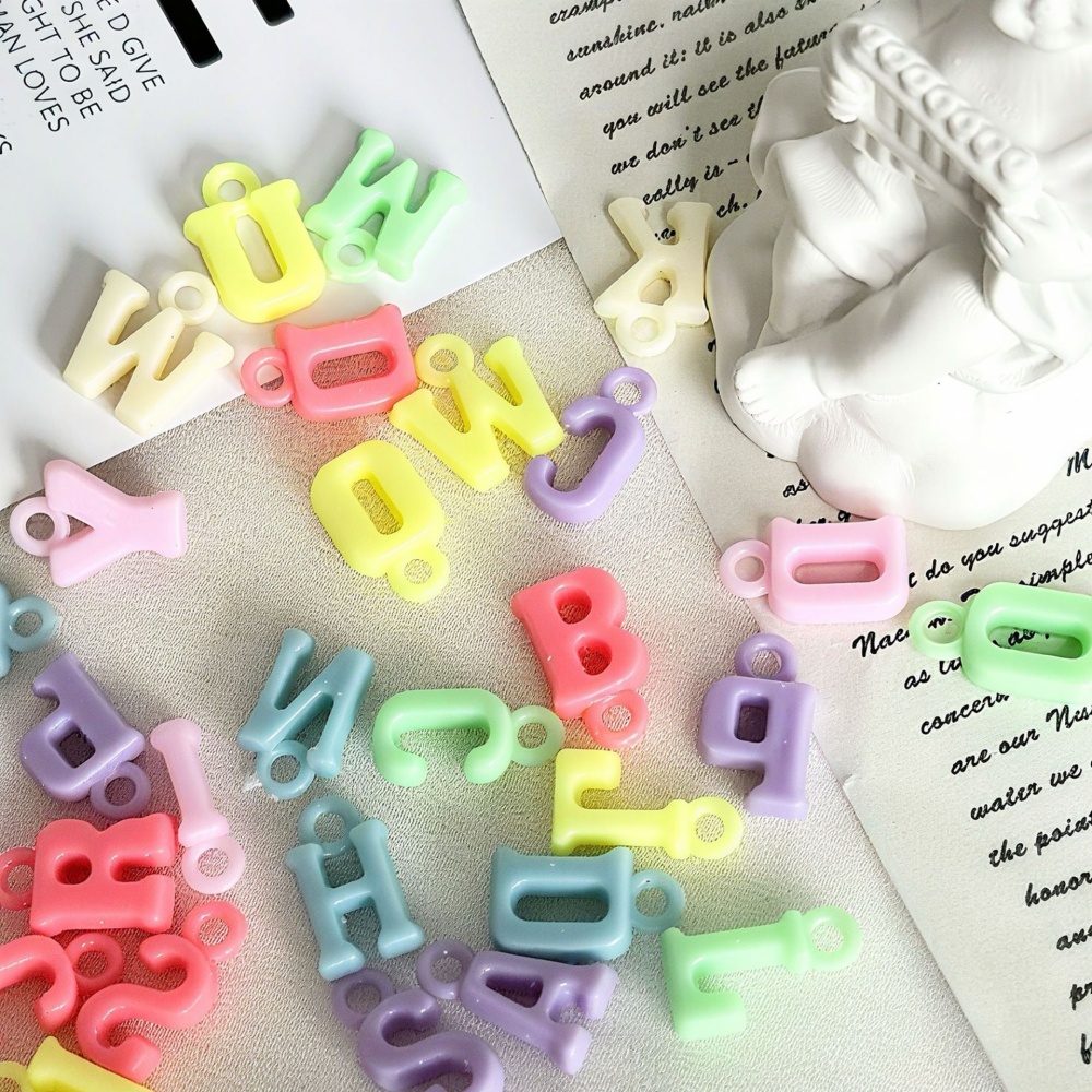 Mixed Macaron Color Loose Beads Alphabet Beads Kawaii Dopamine DIY Jewelry Making