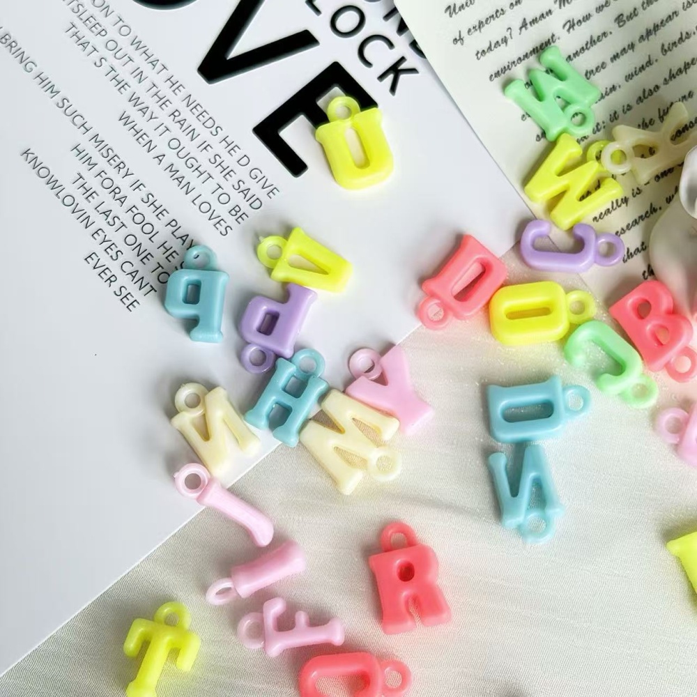 Mixed Macaron Color Loose Beads Alphabet Beads Kawaii Dopamine DIY Jewelry Making