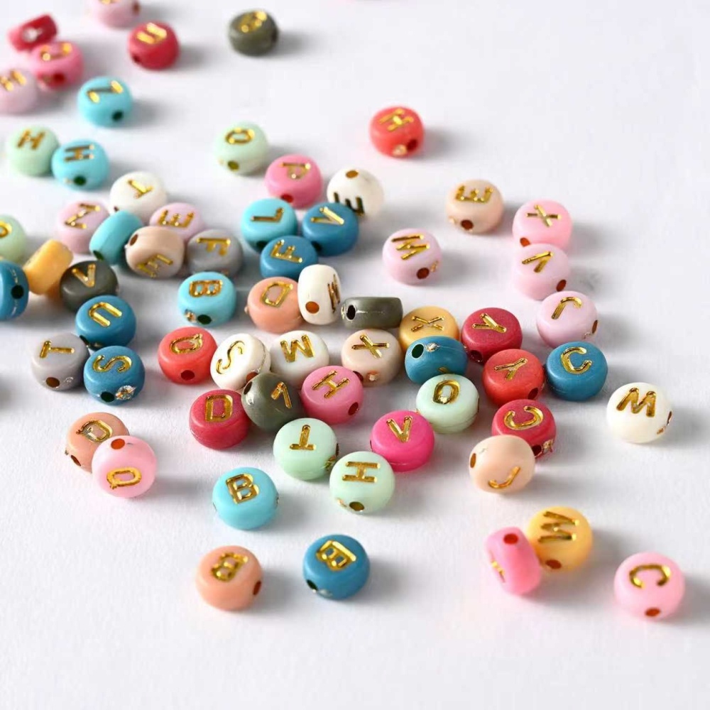 Macaron Round Beads Alphabet Loose Beads DIY Jewelry Making Accessories Craft Supplies