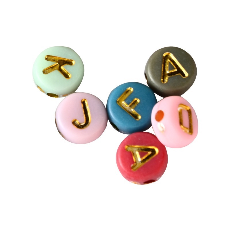 Macaron Round Beads Alphabet Loose Beads DIY Jewelry Making Accessories Craft Supplies