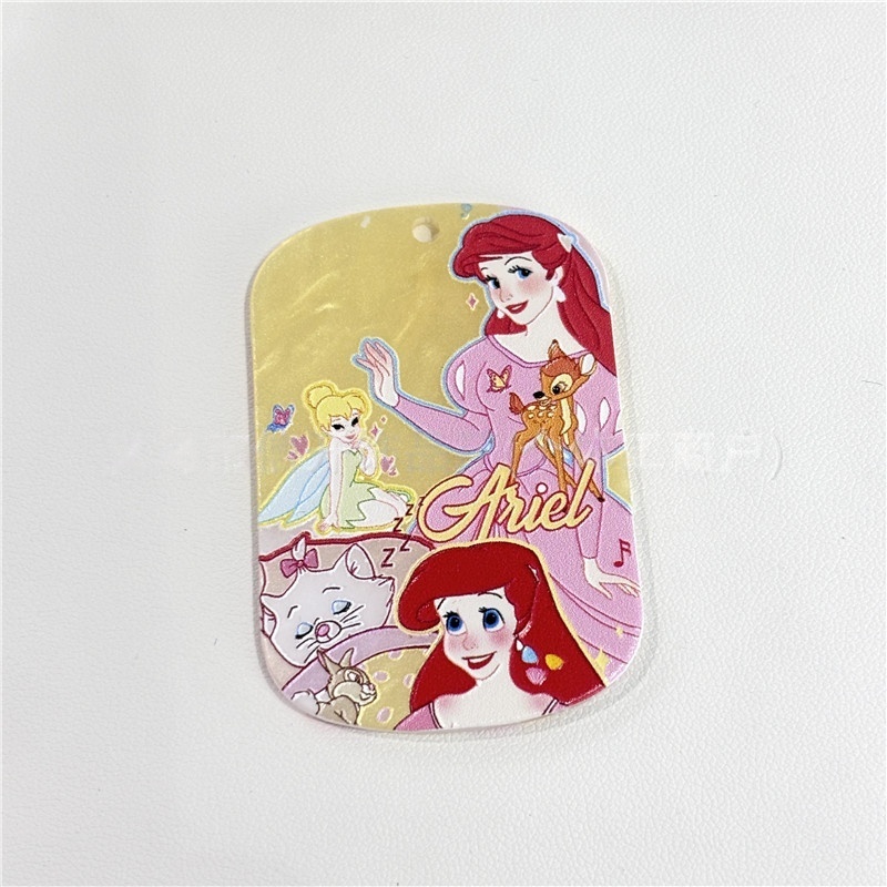 Princess Pattern Card Charms with Hanging Hole, Double Sided Carved Design for Phone Lanyard & Craft Materials