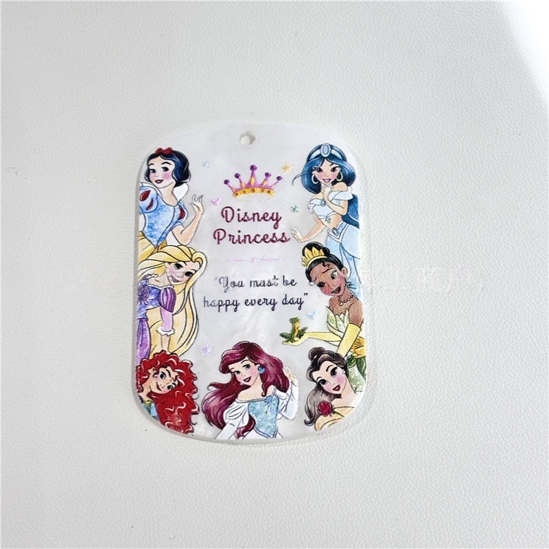Princess Pattern Card Charms with Hanging Hole, Double Sided Carved Design for Phone Lanyard & Craft Materials