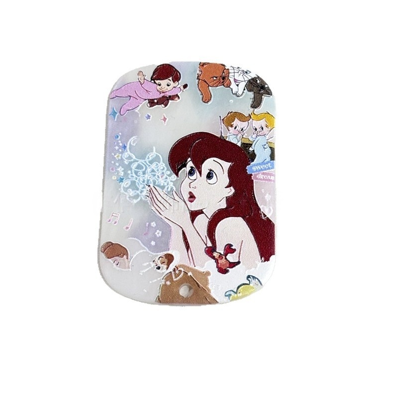 Princess Pattern Card Charms with Hanging Hole, Double Sided Carved Design for Phone Lanyard & Craft Materials