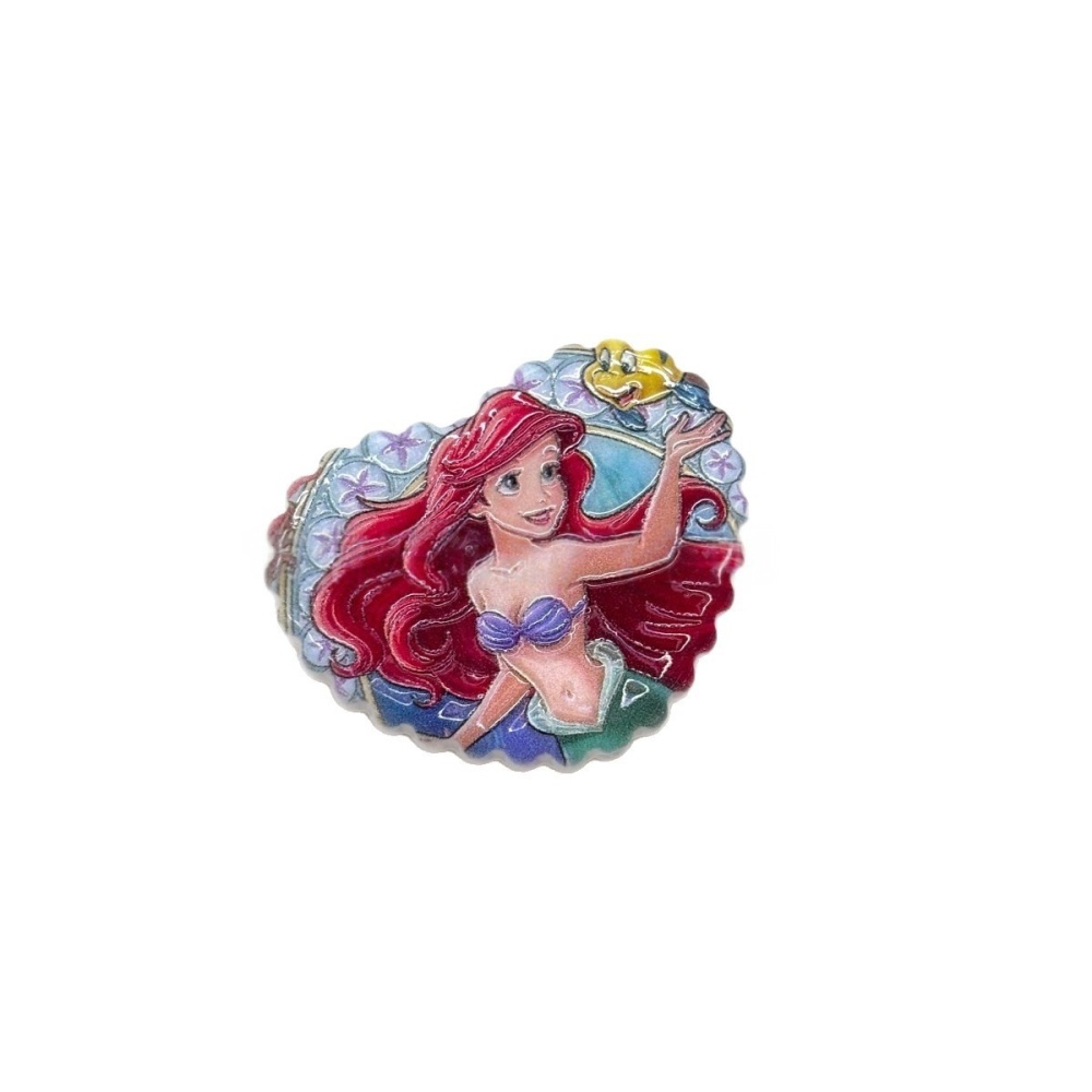 Acrylic Cartoon Princess Printed Charms with Hole, DIY Accessories for Phone Strap & Keychain