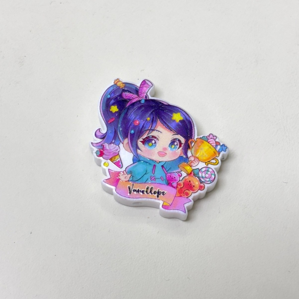 Through Hole Q Version Princess Cartoon Beads, DIY Beads for Bead Pen, Phone Lanyard & Bag Chain