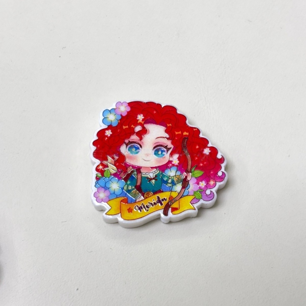 Through Hole Q Version Princess Cartoon Beads, DIY Beads for Bead Pen, Phone Lanyard & Bag Chain