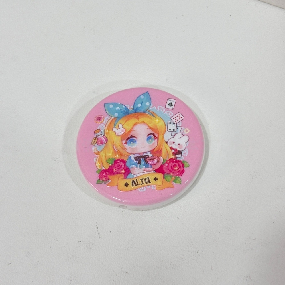 Round Disc Beads with Through Hole, Cute Princess Cartoon Charms for Bag, Pen & Jewelry Making