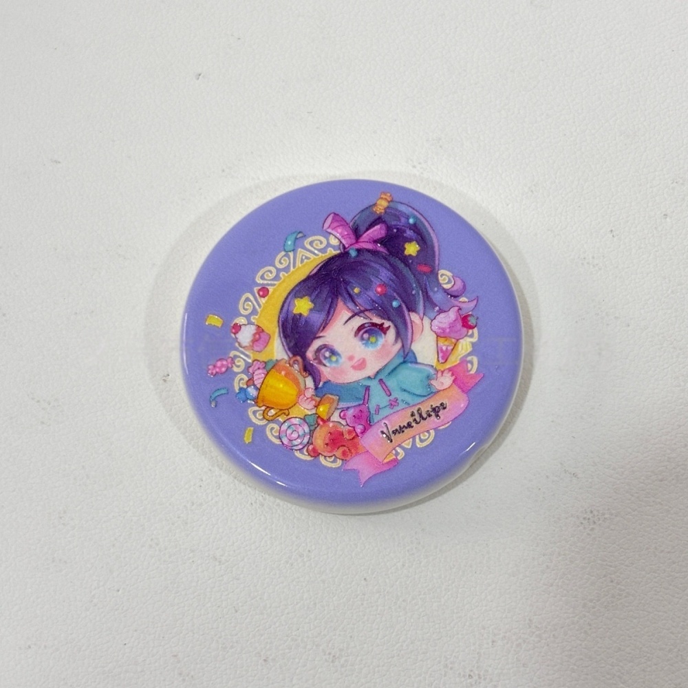 Round Disc Beads with Through Hole, Cute Princess Cartoon Charms for Bag, Pen & Jewelry Making