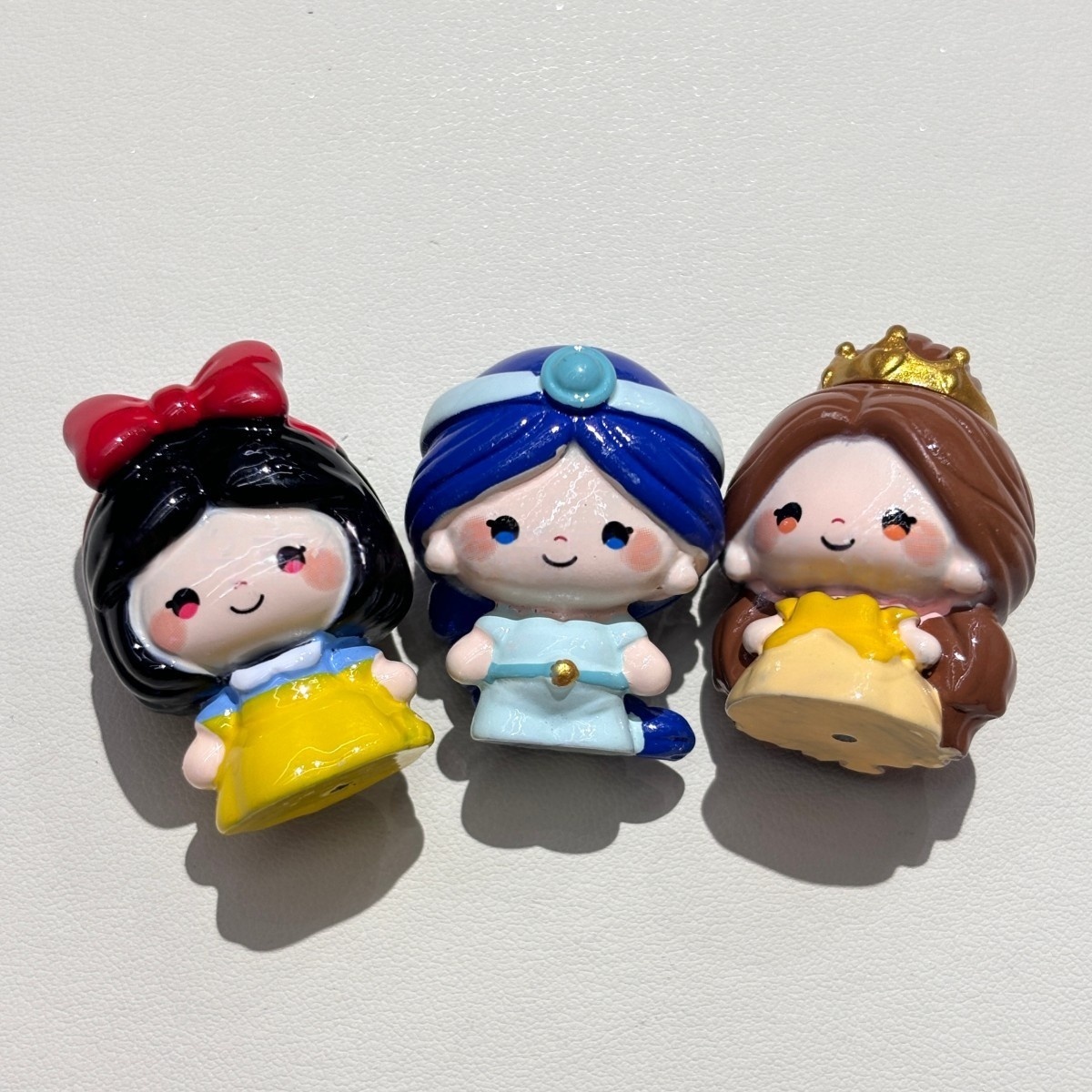 3D Cartoon Q Version Princess Beads with Hole, DIY Accessories for Beadable Pen, Phone & Keychain