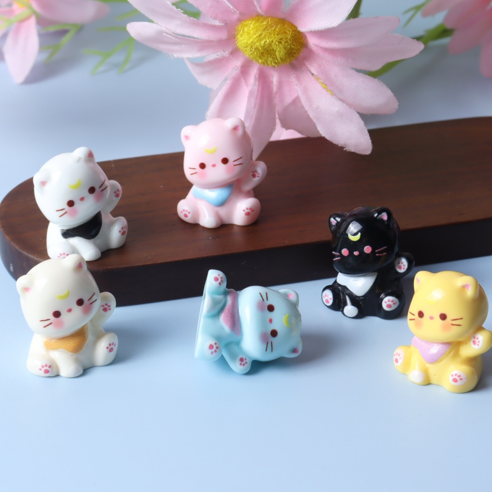 Cute Lying Down Animal Figurines, perfect DIY decorations for car interior and desktop ornaments.