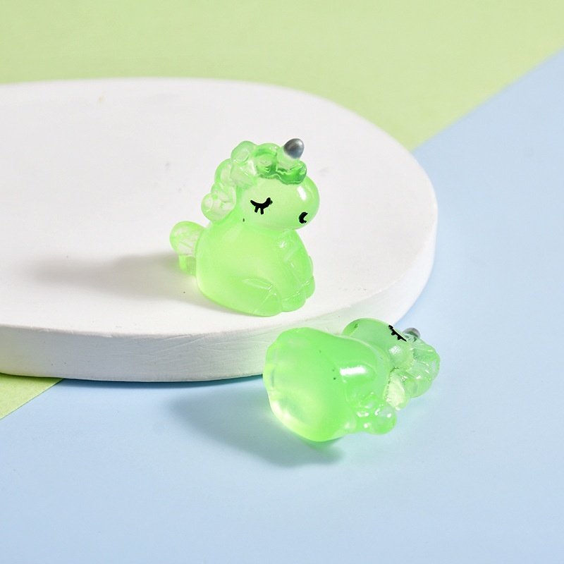 Luminous Stereo Cartoon Pony Figurine Handmade Cream Adhesive Auto Dashboard Decor