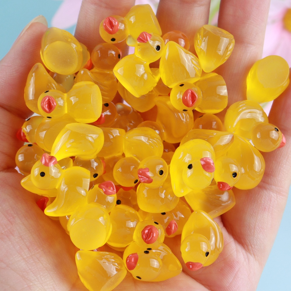 Luminous Little Yellow Duck Car Ornament Handmade DIY Craft Material Spot Goods