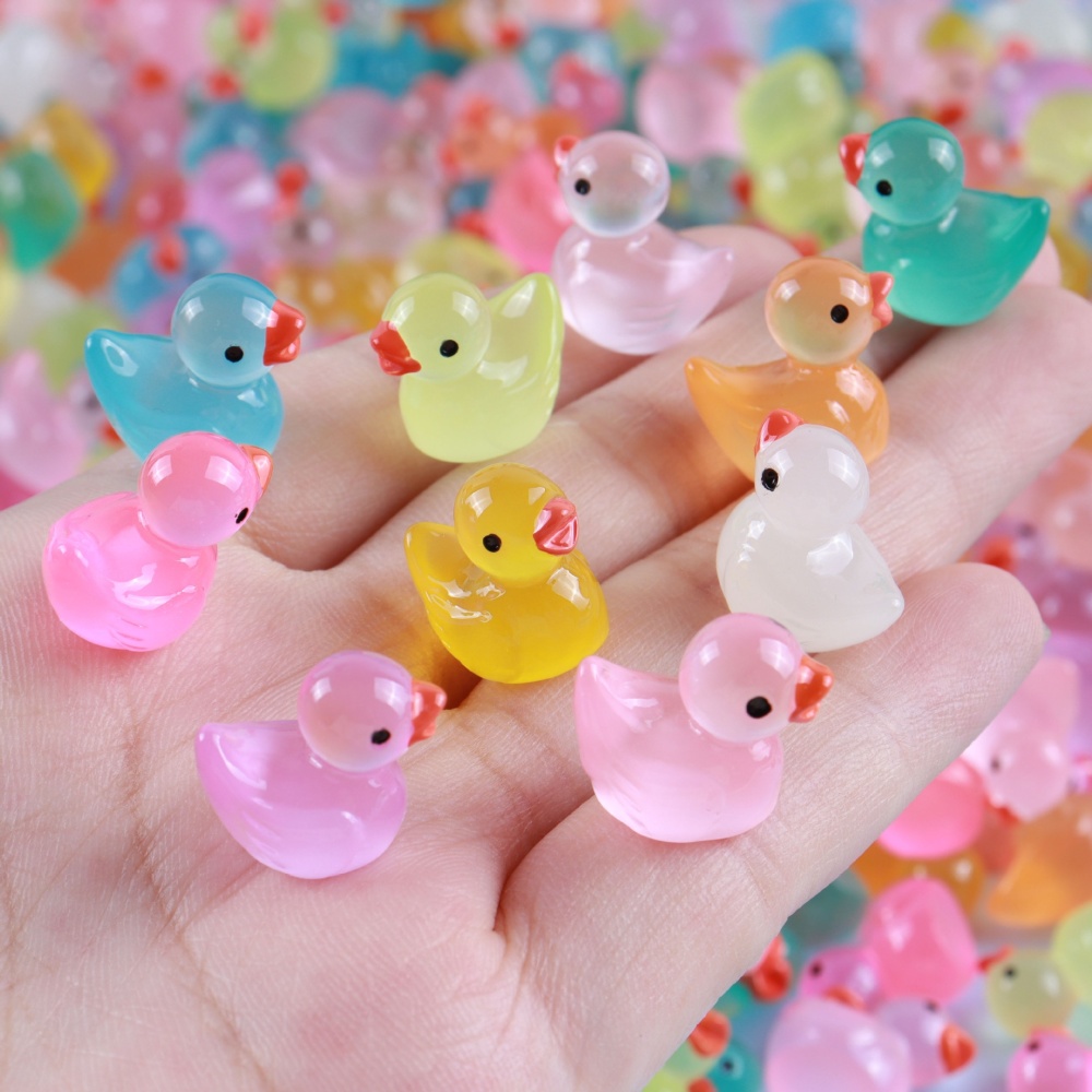 Luminous Little Yellow Duck Car Ornament Handmade DIY Craft Material Spot Goods