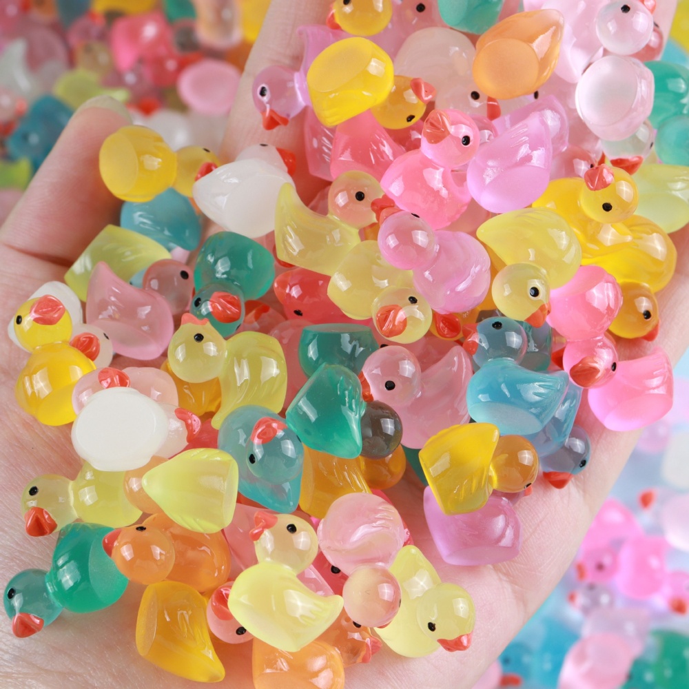 Luminous Little Yellow Duck Car Ornament Handmade DIY Craft Material Spot Goods