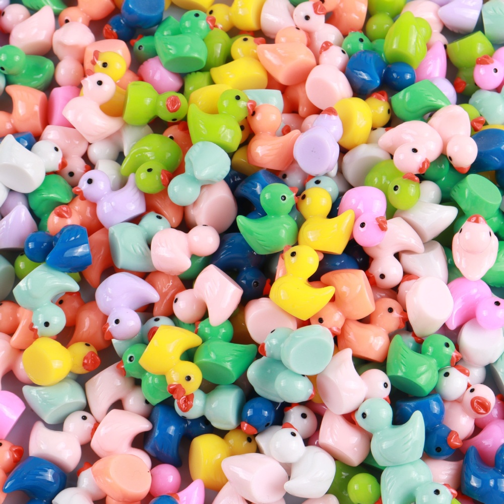 Macaron Color DIY Jewelry Resin Accessories Mini Landscape Ornament Colorful Duck Charms