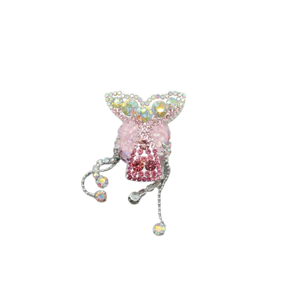 New Double-Sided Full Rhinestone Mermaid Tail Beads with Tassel, Straight Hole Charms for Beadable Pens