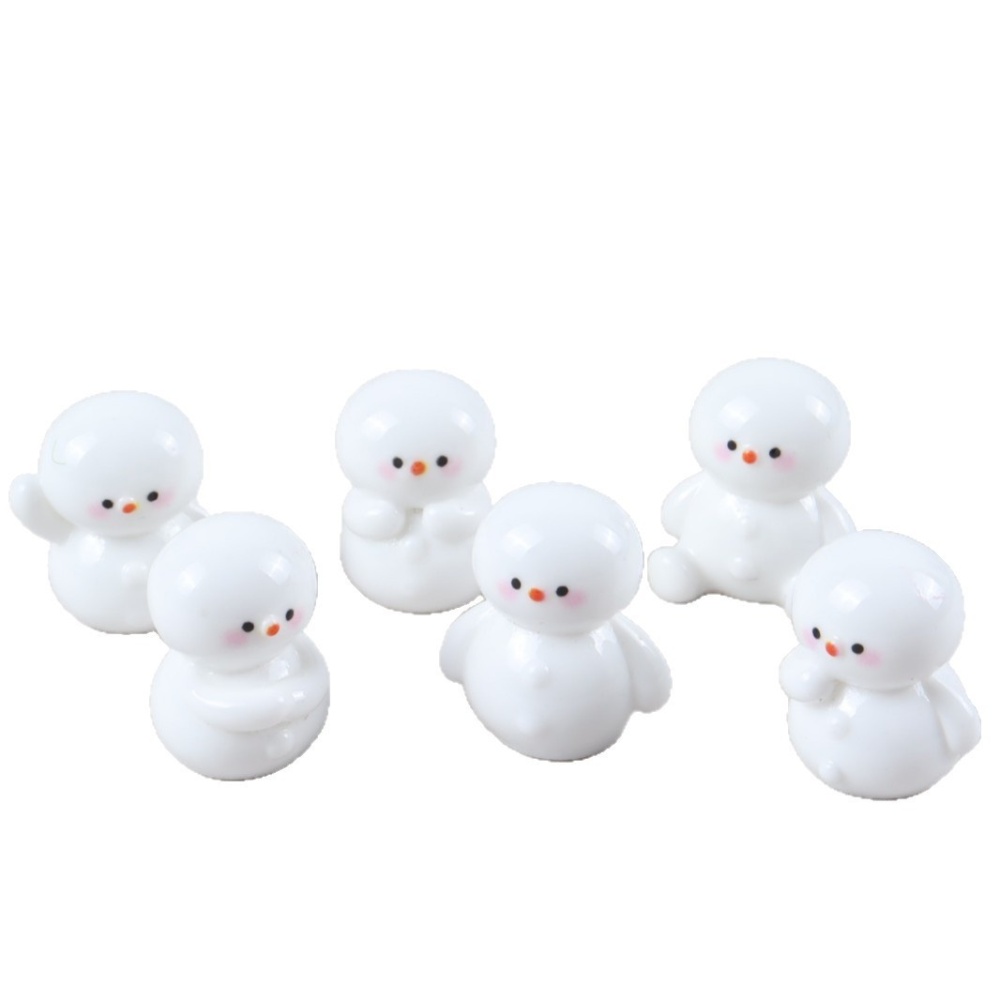 Creative Cute Mini Snowman Figurine Micro Landscape Car Desktop Ornament