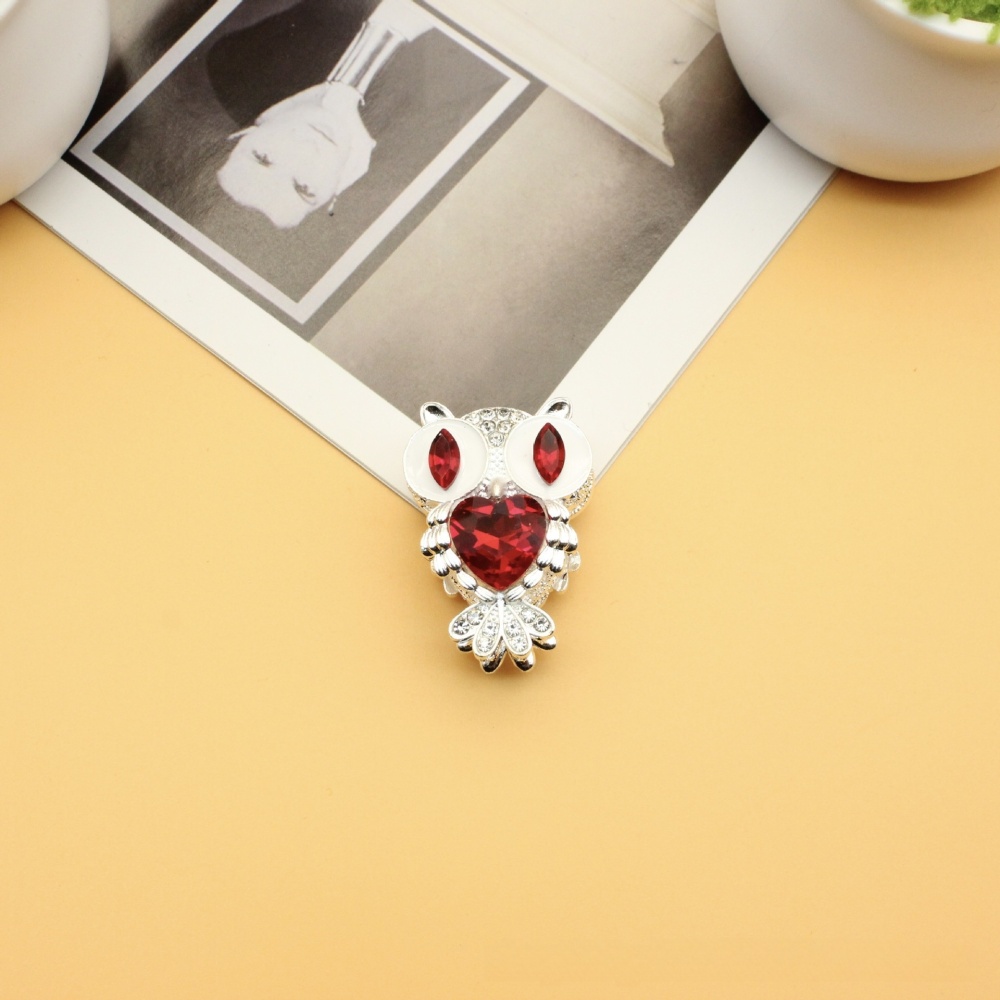 New Trending Heavy-duty Rhinestone Owl Beads, Straight Hole Alloy Loose Beads for Beadable Pens, Keychains & Phone Lanyards