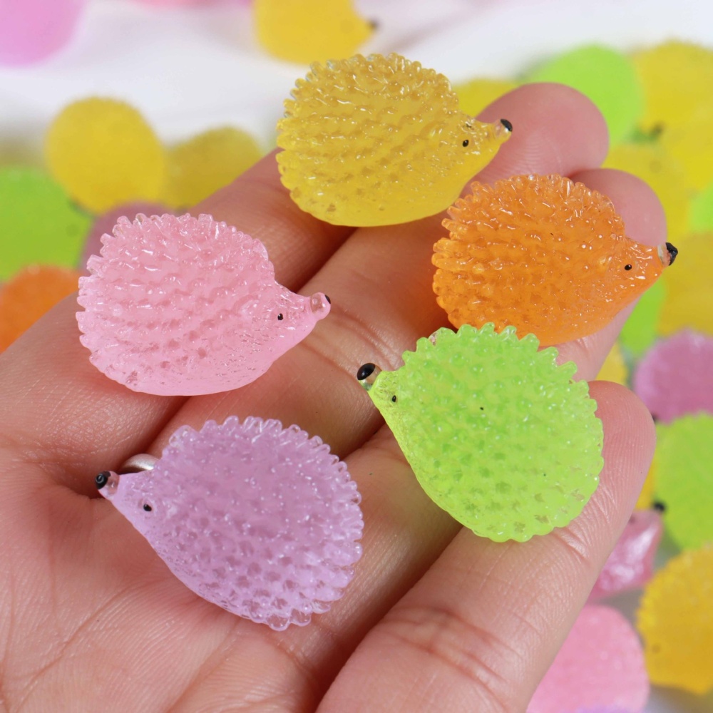 Glow In Dark Resin Mini Simulation Animal DIY Cartoon Craft Ornament Toys