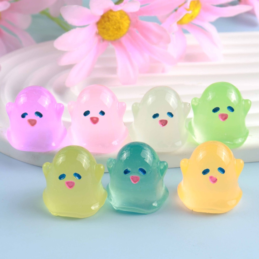 Glow In Dark Resin Mini Simulation Animal DIY Cartoon Craft Ornament Toys