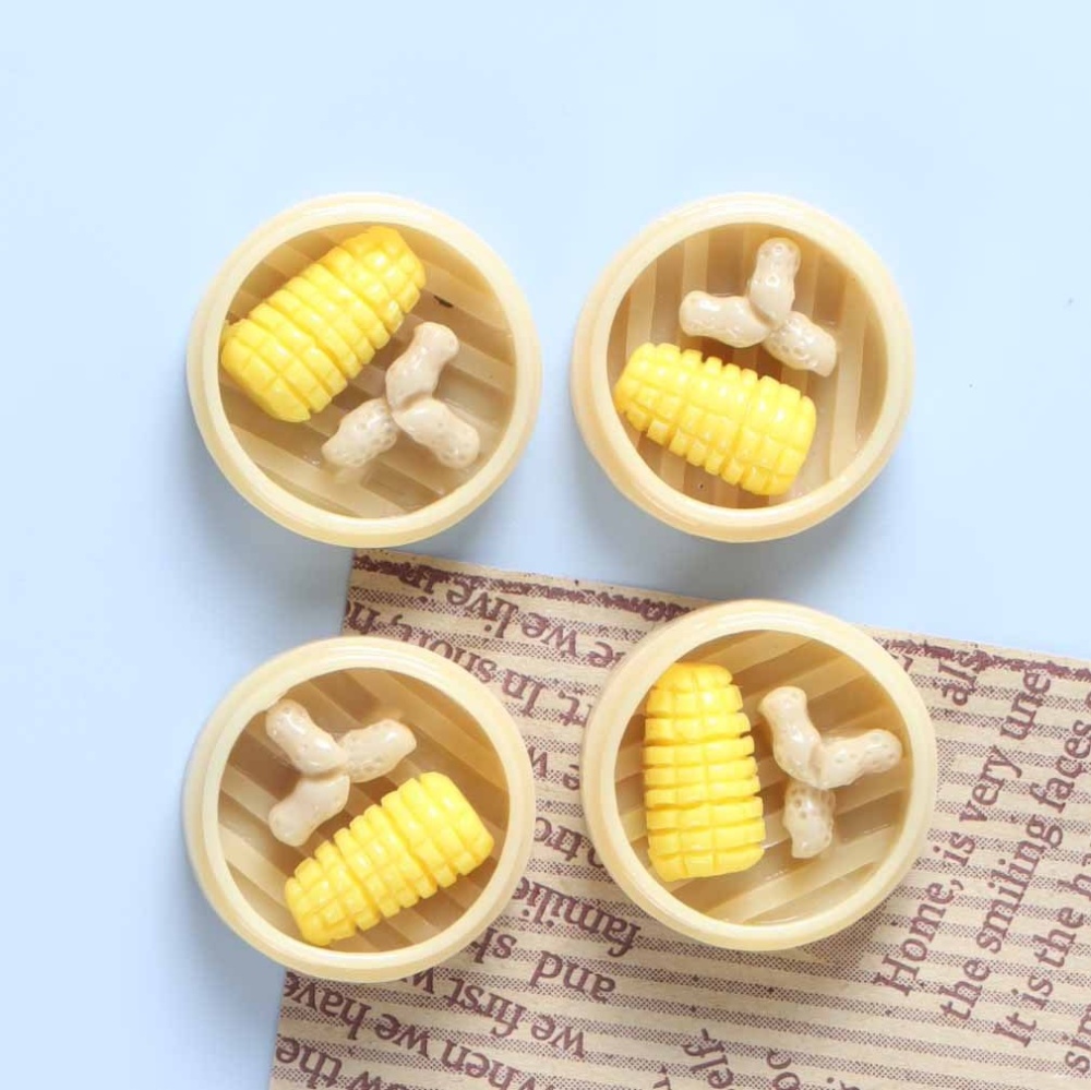 Simulated Food Resin Soup Dumpling Steamed Bun Dumpling Ornament DIY Keychain Pendant Accessories