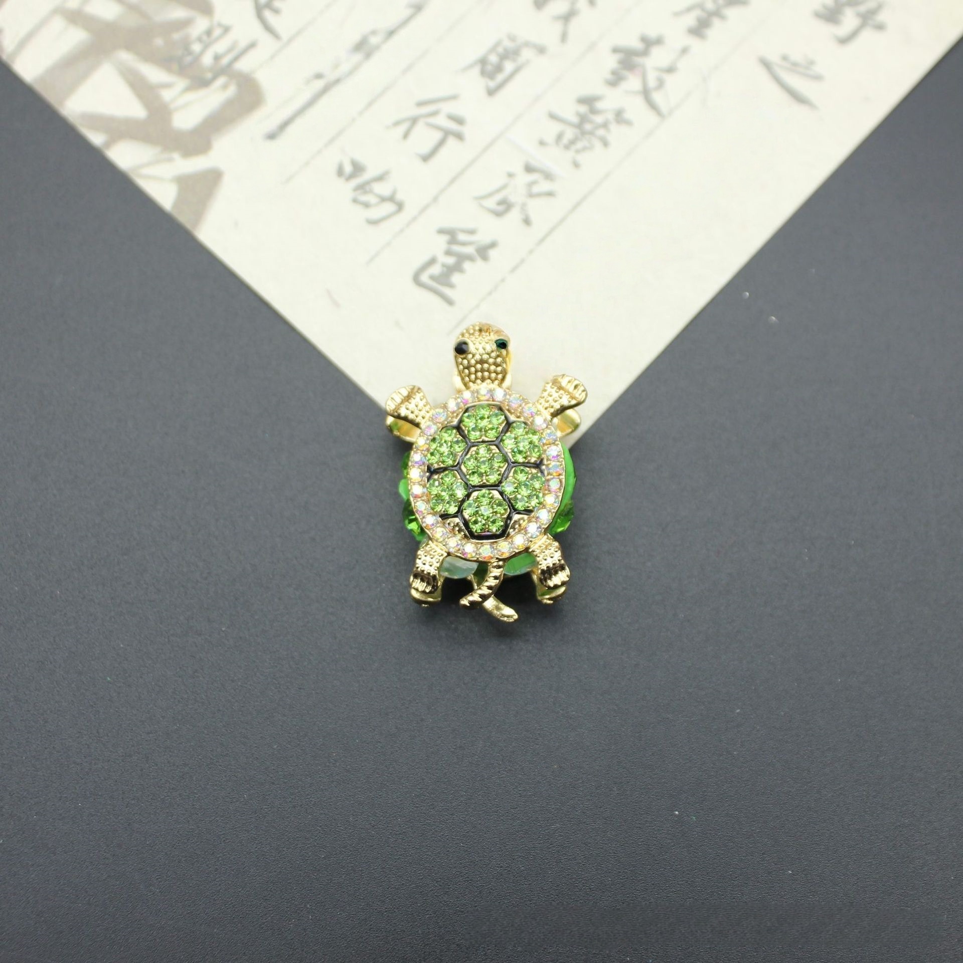 Cute Full Diamond Turtle Beads with Straight Hole, DIY Jewelry Accessories for Pen Making