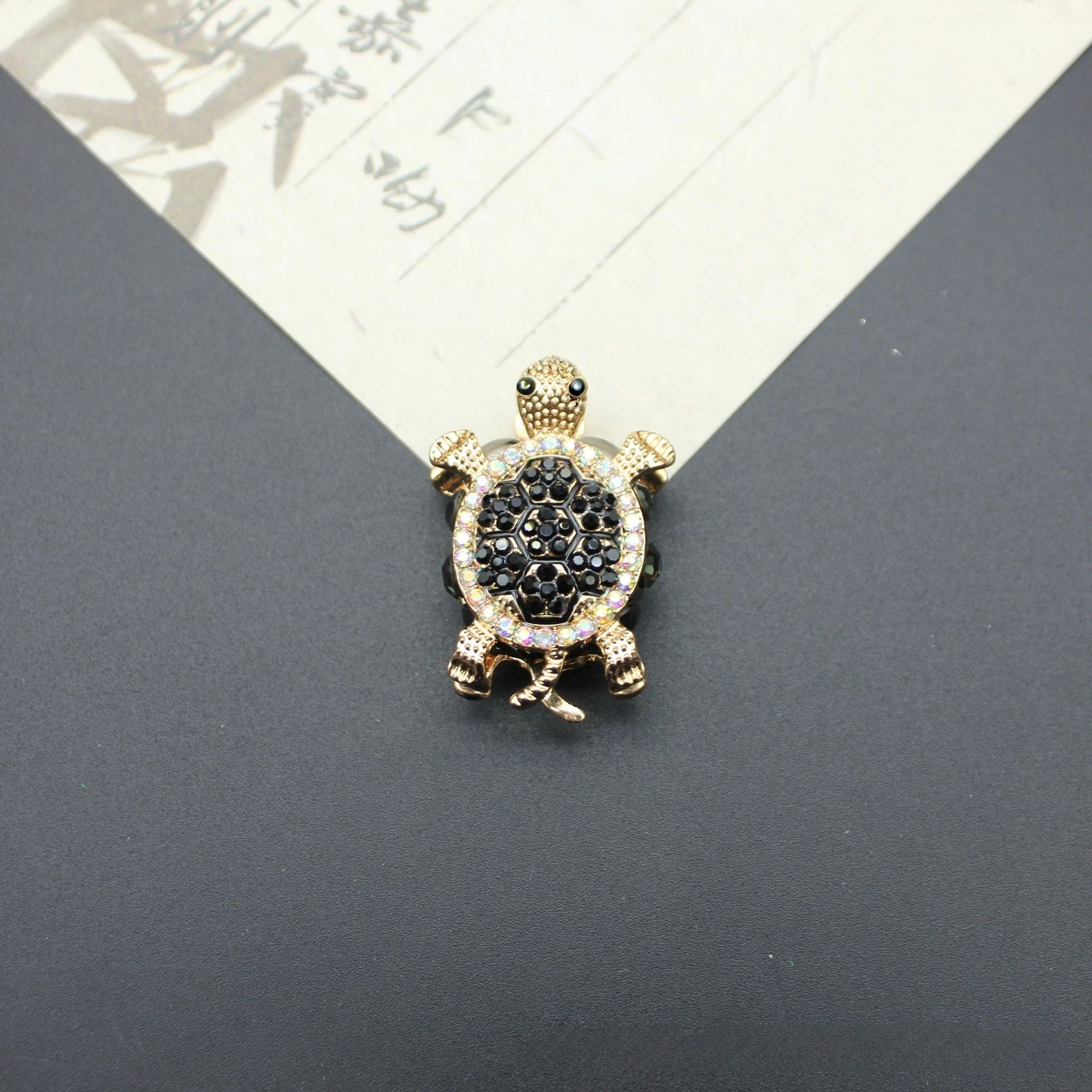 Cute Full Diamond Turtle Beads with Straight Hole, DIY Jewelry Accessories for Pen Making