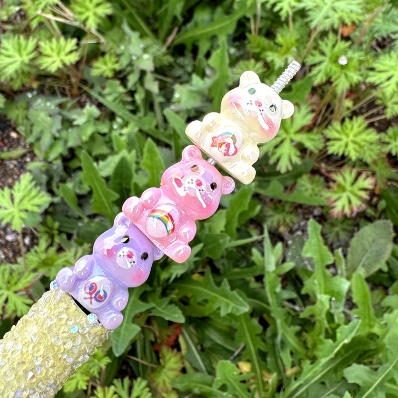 Cute Stereo Bear Charms, Versatile Resin Beads for Bead Pens & Jewelry Making