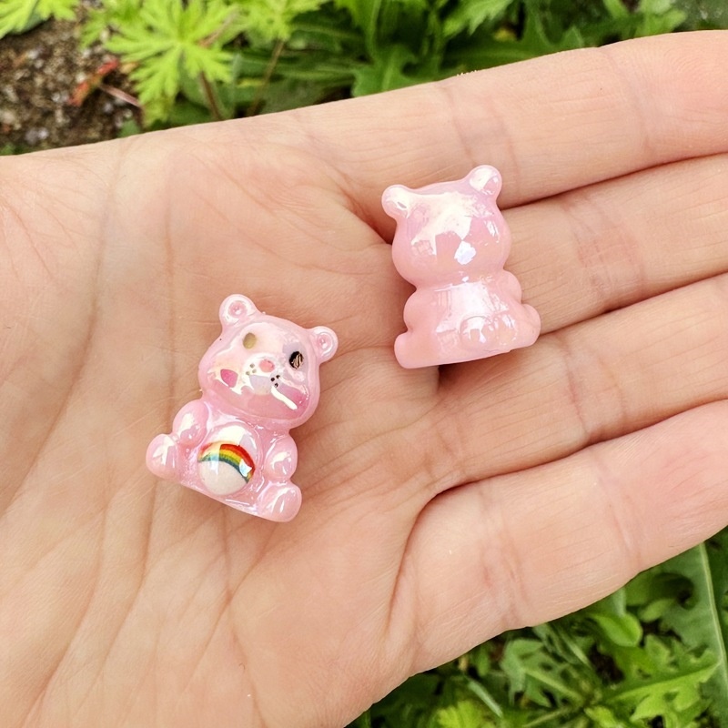 Cute Stereo Bear Charms, Versatile Resin Beads for Bead Pens & Jewelry Making