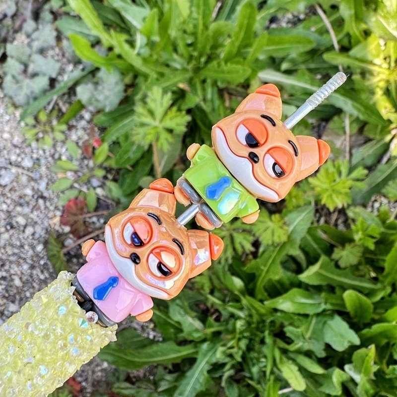 Soft Silicone Fox Beads, Versatile Charms for Phone Chains, Keychains and Handmade Crafts