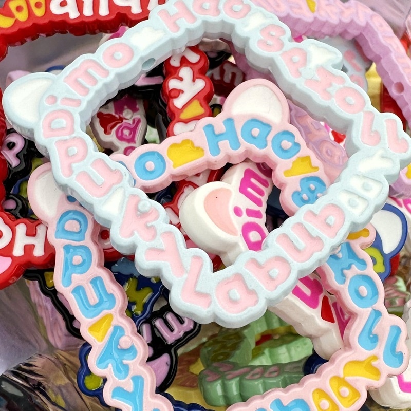 Decorative Frame Shaped Loose Beads for Car Pendants, Bracelets, Phone Chains and Bead Pens
