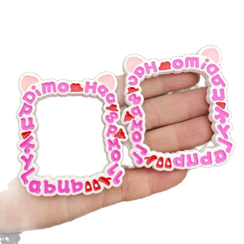Decorative Frame Shaped Loose Beads for Car Pendants, Bracelets, Phone Chains and Bead Pens