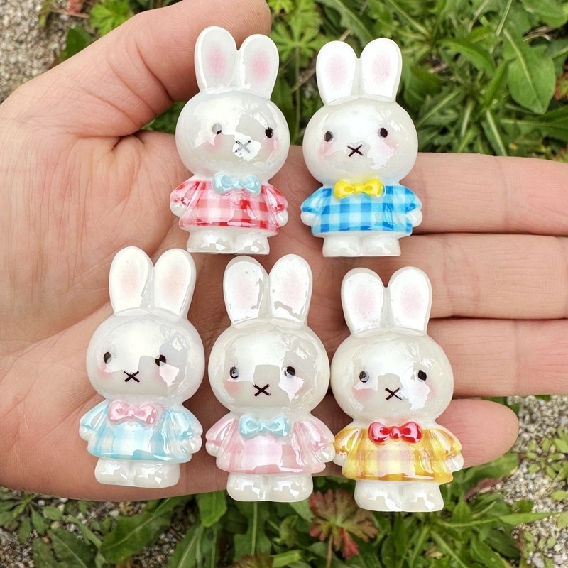 Cartoon Miffy Bunny Beads, Versatile DIY Accessories for Bead Pens & Keychains