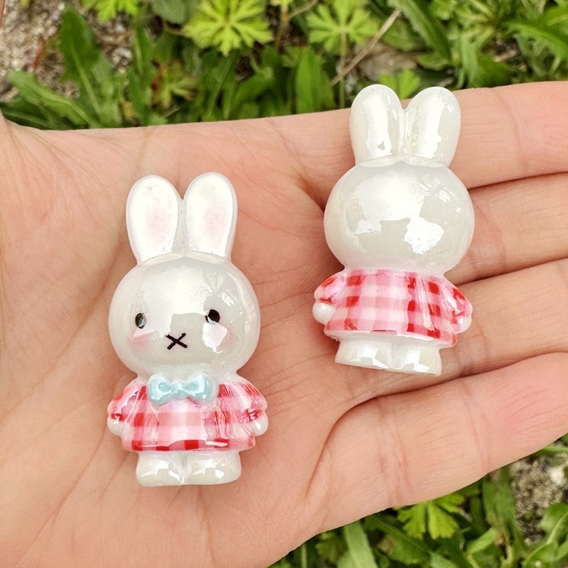 Cartoon Miffy Bunny Beads, Versatile DIY Accessories for Bead Pens & Keychains